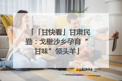「甘快看」甘肃民勤：戈壁沙乡孕育“甘味”领头羊