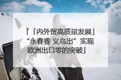 「内外贸高质量发展」“永春香 义乌出”实现欧洲出口零的突破