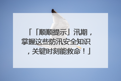 「顺顺提示」汛期，掌握这些防汛安全知识，关键时刻能救命！