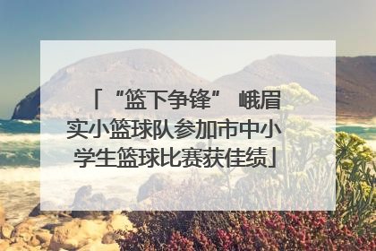 “篮下争锋” 峨眉实小篮球队参加市中小学生篮球比赛获佳绩