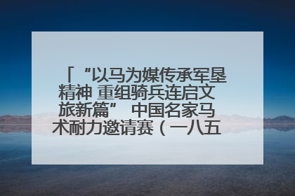 “以马为媒传承军垦精神 重组骑兵连启文旅新篇” 中国名家马术耐力邀请赛（一八五团站）暨重启骑兵连活动正式启动