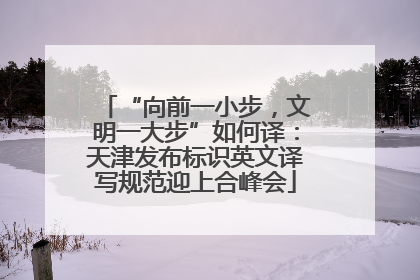 “向前一小步，文明一大步”如何译：天津发布标识英文译写规范迎上合峰会