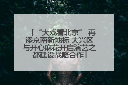 “大戏看北京” 再添京南新地标 大兴区与开心麻花开启演艺之都建设战略合作