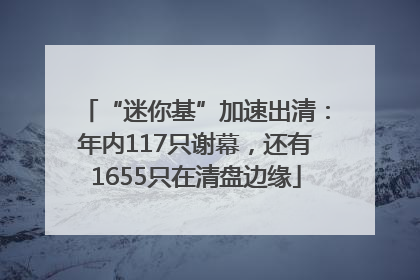 “迷你基”加速出清：年内117只谢幕，还有1655只在清盘边缘