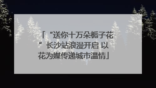 “送你十万朵栀子花”长沙站浪漫开启 以花为媒传递城市温情