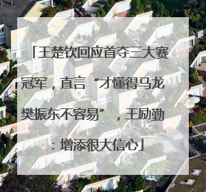 王楚钦回应首夺三大赛冠军，直言“才懂得马龙樊振东不容易”，王励勤：增添很大信心