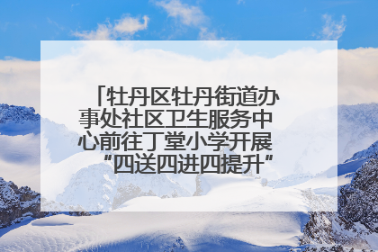 牡丹区牡丹街道办事处社区卫生服务中心前往丁堂小学开展“四送四进四提升”及无烟日宣传活动