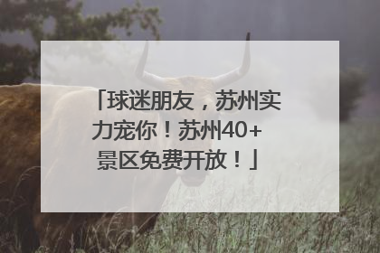 球迷朋友，苏州实力宠你！苏州40+景区免费开放！