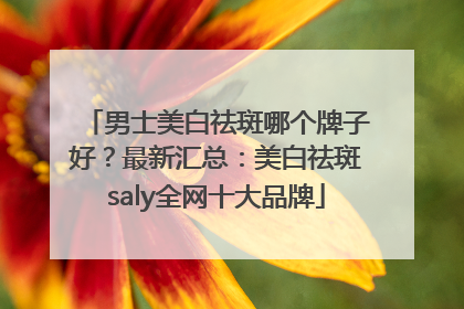 男士美白祛斑哪个牌子好？最新汇总：美白祛斑saly全网十大品牌