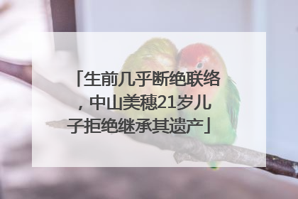 生前几乎断绝联络，中山美穗21岁儿子拒绝继承其遗产