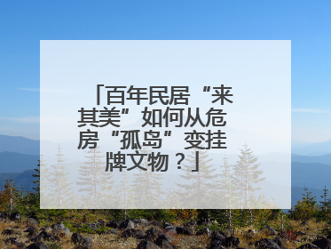 百年民居“来其美”如何从危房“孤岛”变挂牌文物？