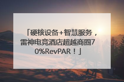 硬核设备+智慧服务，雷神电竞酒店超越商圈70%RevPAR！