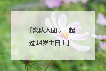 离队入团,一起过14岁生日!