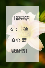 福建诏安：一碗素心 满城温情