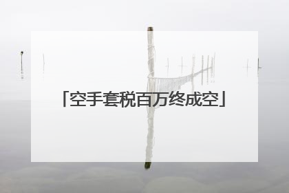 空手套税百万终成空