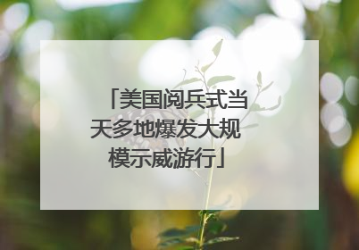 美国阅兵式当天多地爆发大规模示威游行