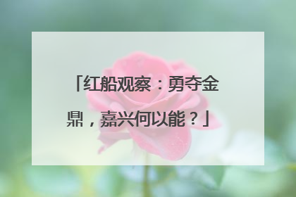 红船观察：勇夺金鼎，嘉兴何以能？