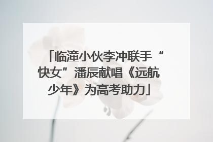 临潼小伙李冲联手“快女”潘辰献唱《远航少年》为高考助力