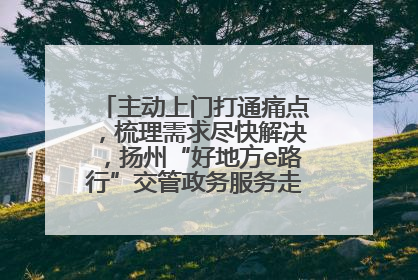 主动上门打通痛点，梳理需求尽快解决，扬州“好地方e路行”交管政务服务走进规上企业