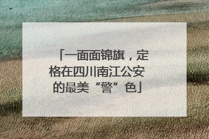 一面面锦旗，定格在四川南江公安的最美“警”色