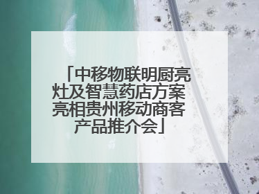 中移物联明厨亮灶及智慧药店方案亮相贵州移动商客产品推介会