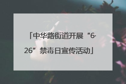 中华路街道开展“6·26”禁毒日宣传活动