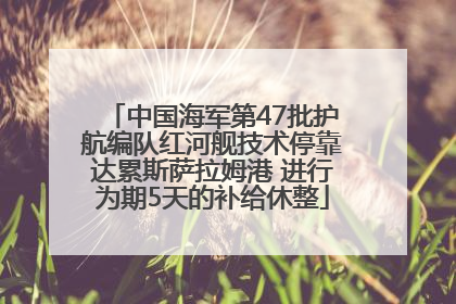 中国海军第47批护航编队红河舰技术停靠达累斯萨拉姆港 进行为期5天的补给休整