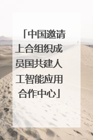 中国邀请上合组织成员国共建人工智能应用合作中心