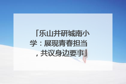 乐山井研城南小学：展现青春担当，共议身边要事