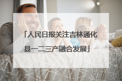 人民日报关注吉林通化县一二三产融合发展