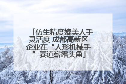 仿生精度媲美人手灵活度 成都高新区企业在“人形机械手”赛道崭露头角