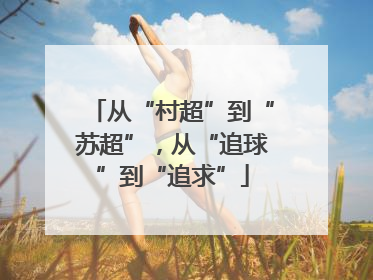 从“村超”到“苏超”，从“追球”到“追求”