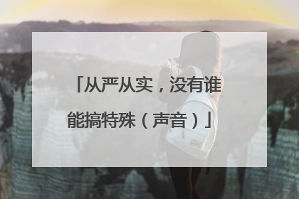从严从实，没有谁能搞特殊（声音）