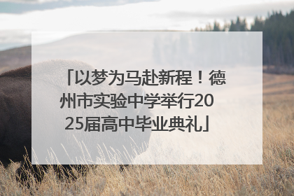 以梦为马赴新程！德州市实验中学举行2025届高中毕业典礼