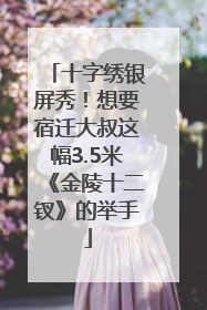 十字绣银屏秀！想要宿迁大叔这幅3.5米《金陵十二钗》的举手