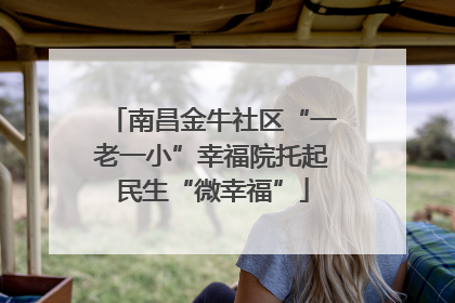 南昌金牛社区“一老一小”幸福院托起民生“微幸福”