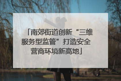 南郊街道创新“三维服务型监管”打造安全营商环境新高地