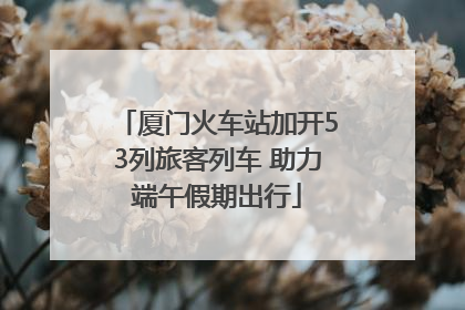 厦门火车站加开53列旅客列车 助力端午假期出行