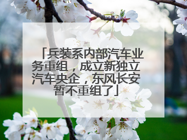 兵装系内部汽车业务重组，成立新独立汽车央企，东风长安暂不重组了