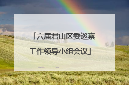六届君山区委巡察工作领导小组会议