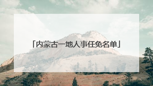 内蒙古一地人事任免名单