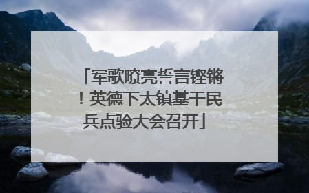 军歌嘹亮誓言铿锵！英德下太镇基干民兵点验大会召开