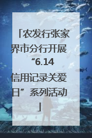 农发行张家界市分行开展“6.14 信用记录关爱日”系列活动