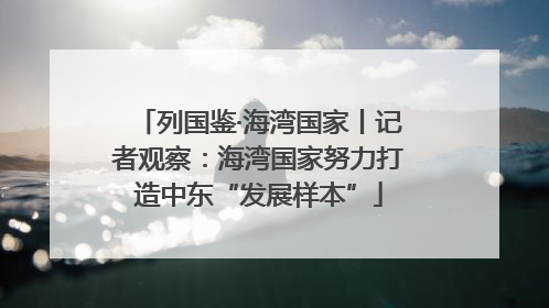 列国鉴·海湾国家丨记者观察：海湾国家努力打造中东“发展样本”