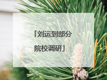 刘运到部分院校调研