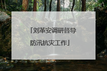 刘革安调研督导防汛抗灾工作