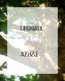 利润超1.3万亿