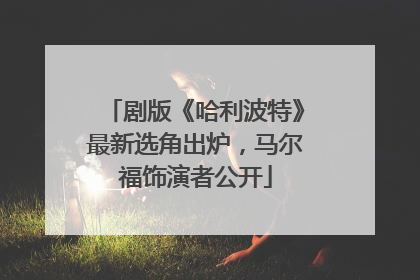 剧版《哈利波特》最新选角出炉，马尔福饰演者公开