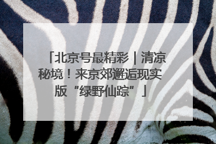 北京号最精彩｜清凉秘境！来京郊邂逅现实版“绿野仙踪”