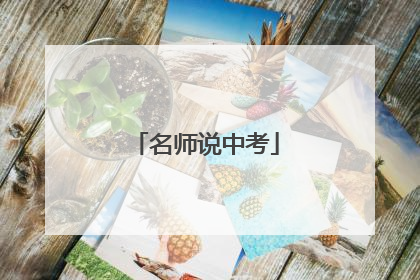 名师说中考